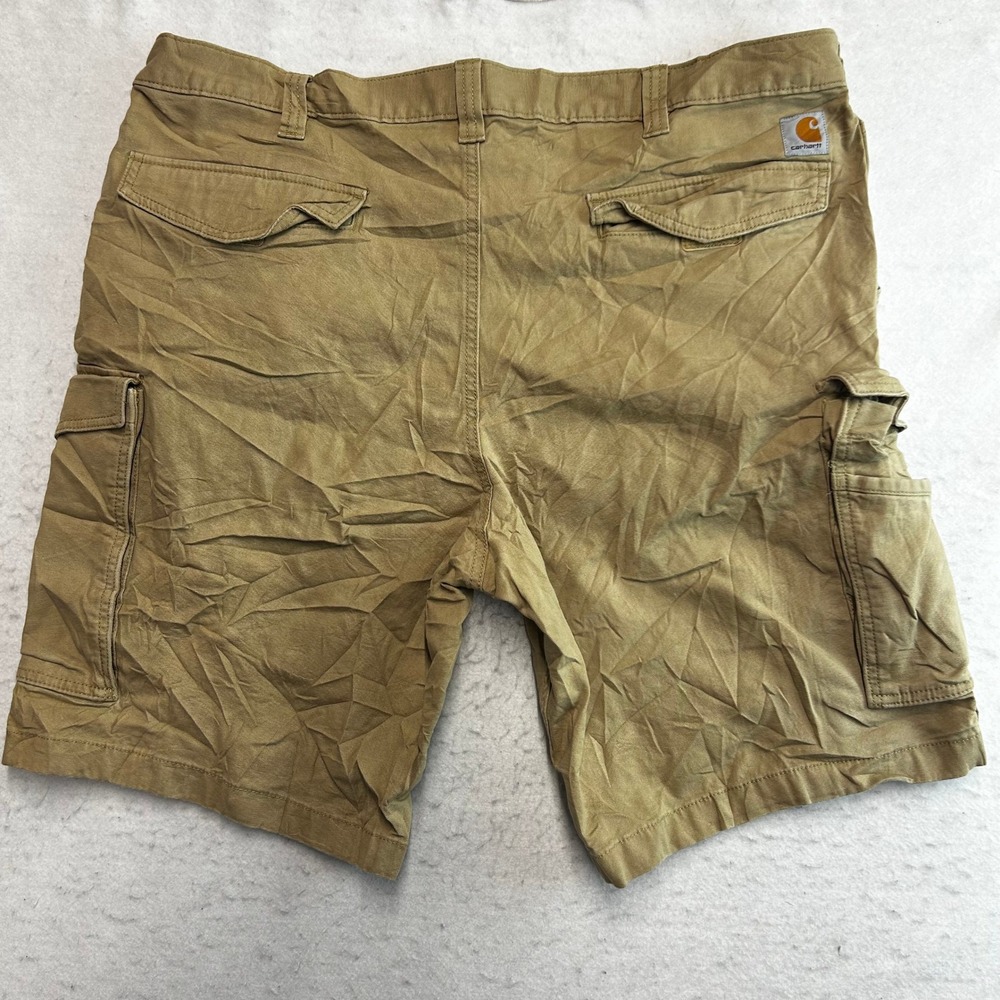 Carhartt Cargo Shorts Mens 42 Tan Relaxed Fit Rugged Flex 103542 253